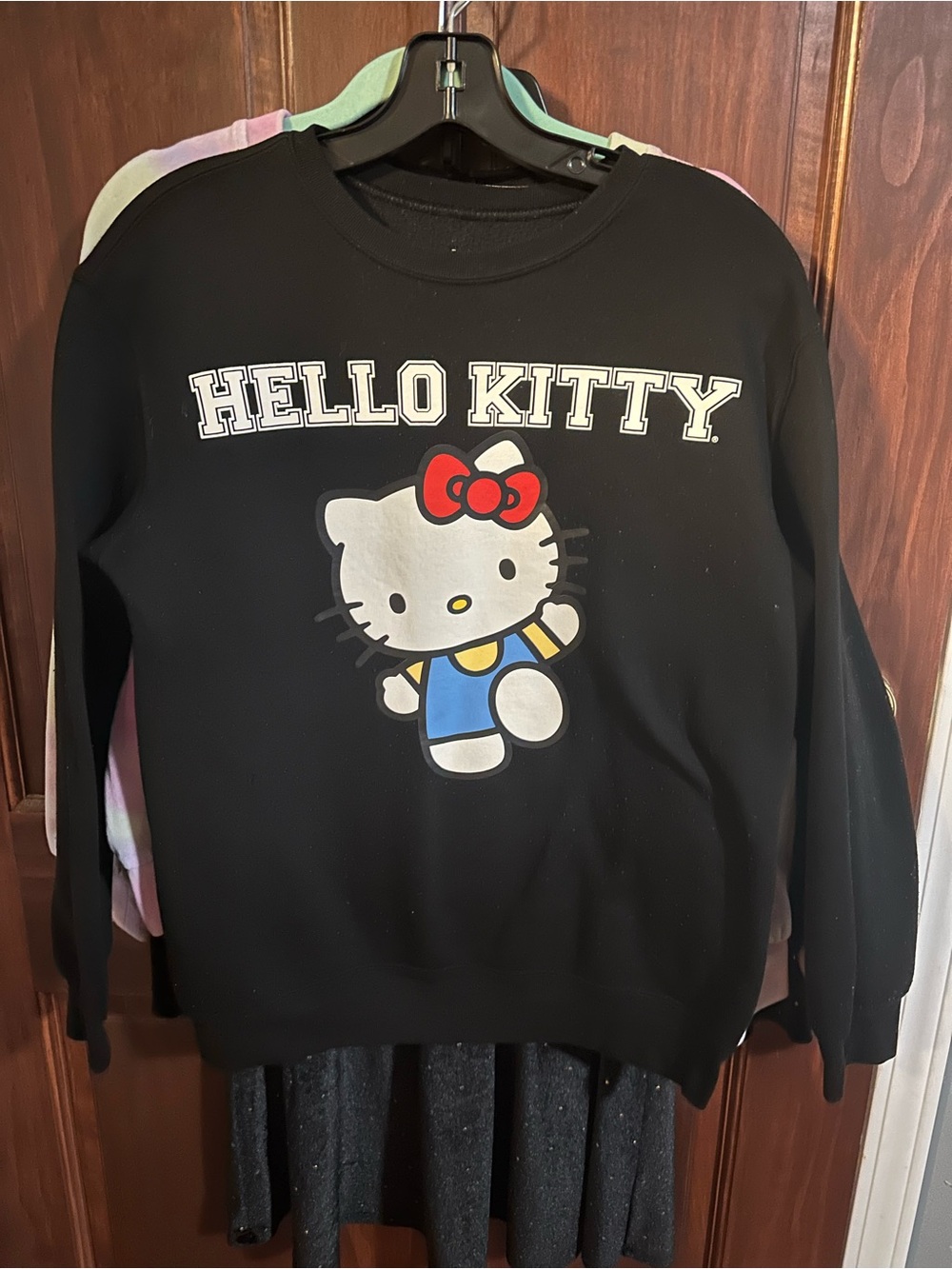 Hello Kitty Black and White Logo Pullover
